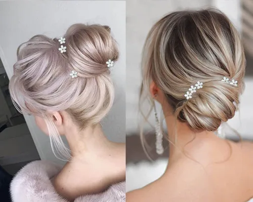 Miniatura 5 de 40 horquillas para el pelo de boda para novia, BetterJonny con diamantes de imitación, pasadores en forma de U, para boda, graduación, novia, dama