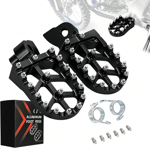 JFG RACING Estriberas CNC para motocicleta de cross, estriberas de pedal de descanso CNC para YZ65 18-23/YZ85 02-23/YZ125 97-23/YZ250 98-23/YZ250F