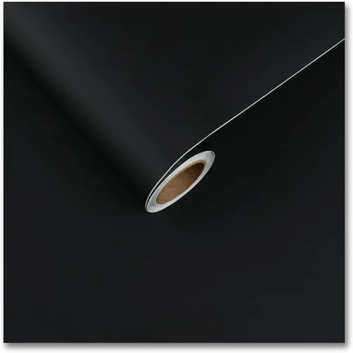 CRE8TIVE Papel tapiz negro para despegar y pegar, moderno, de 24 x 118 pulgadas de ancho, autoadhesivo, color negro mate, papel de contacto para