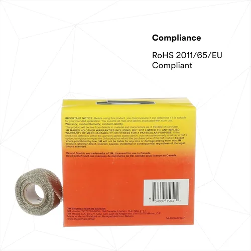 Miniatura 7 de 3M Scotch - Cinta de blindaje eléctrico de 24 pulgadas, 1 pulgada x 15 pies (0.984 in x 15.1 ft), cobre estañado, tejido abierto, cinta trenzada