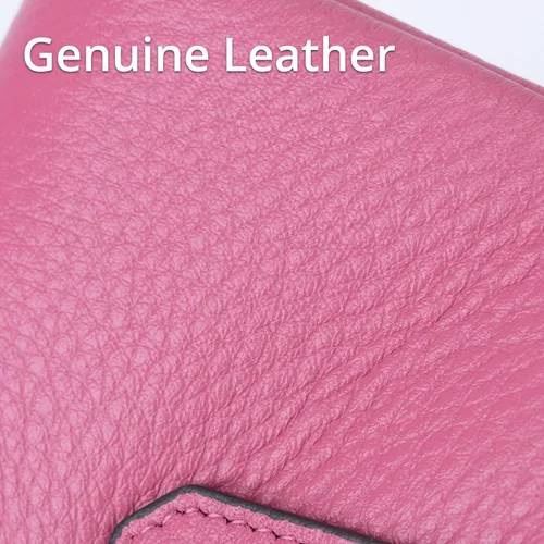 Miniatura 5 de Bveyzi Cartera pequeña de cuero suave para mujer, con bloqueo RFID, tarjetero con doble bolsillo con cremallera