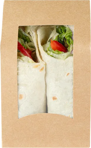 Miniatura 10 de Restaurantware Cajas de papel para llevar - 1 ventana - Kraft - Ángulo - Caja de 50 ct
