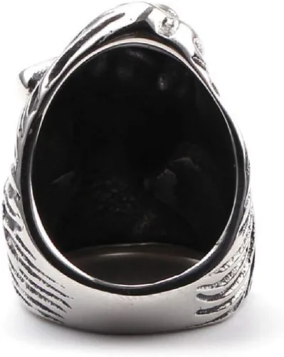 Miniatura 8 de Anillo de diosa para hombre, anillo de diosa masada, anillo de cabeza de calavera de diosa griega, anillo de amuleto de tótem de diosa vintage