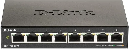 Miniatura 8 de D-Link Conmutador Ethernet gestionado inteligente Gigabit de 5 puertos, L2, VLAN, QoS, IGMP Snooping, LAG, interfaz de usuario web, metal resistente