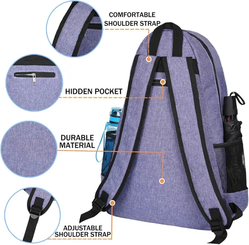 Miniatura 3 de ACOSEN Bolsa de Tenis Mochila de Tenis - Bolsas de Tenis Grandes para Mujeres y Hombres para Sostener Raqueta de Tenis, Palas de Pickleball, Raqueta