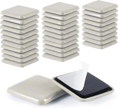 Miniatura 7 de 4 deslizadores de muebles grandes reutilizables de 5 pulgadas para alfombras, alfombras cuadradas grandes para muebles, almohadillas móviles