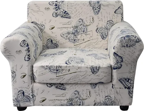 Miniatura 58 de KRFOONN - Fundas elásticas de 4 piezas para sillón y sofá, funda con estampado y 3 fundas independientes para cojines de asiento, lavables, Color01