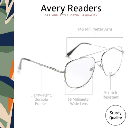 Miniatura 4 de OPTIMUM OPTICAL Daydream Readers - Lentes de lectura con bisagras montadas en resorte, resistentes a los arañazos, montura redonda, para hombres