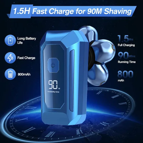 Miniatura 3 de Afeitadora de cabeza para hombres calvos, afeitadoras de cabeza calva 6 en 1 para hombres sin cable, maquinilla de afeitar eléctrica recargable