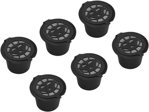 Miniatura 6 de 6 cápsulas de café de filtros de cápsulas, cestas de plástico y acero inoxidable, rellenables, cápsulas de café reutilizables, cápsulas