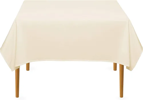 Miniatura 11 de Lann's Linens - Mantel cuadrado premium de 70 pulgadas para bodas/banquetes/restaurantes - Mantel de tela de poliéster - Blanco