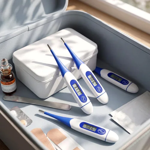 Miniatura 7 de TrelaCo Termómetro oral digital para adultos, 6 unidades, para fiebre, cuerpo basal, lectura rápida, punta flexible para la medición de temperatura