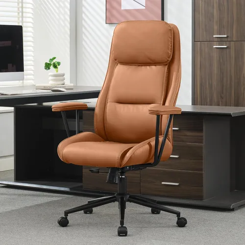 Miniatura 10 de Silla de escritorio de oficina con respaldo alto, silla de oficina ergonómica reclinable, moderna silla giratoria para computadora, sillas de sala
