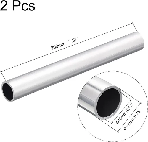 Miniatura 35 de uxcell Tubo Redondo de Aluminio 6063, 10 mm DE 6 mm DI 200 mm Longitud Tubo para Proyectos de Industria DIY, 2 Piezas