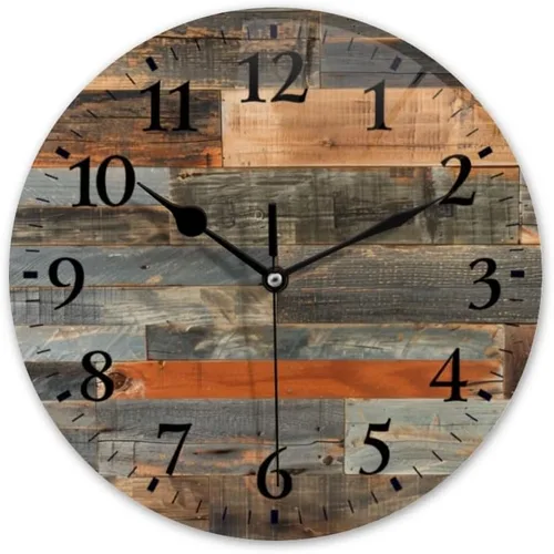 Miniatura 22 de Reloj de pared, funciona con pilas, redondo, silencioso, sin tictac, girasol contra fondo azul, reloj decorativo para cocina, baño, sala de estar
