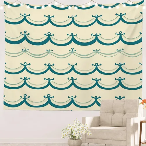 Miniatura 41 de Batmerry Abstract Repeat Polyester Tapestry, Tiled Directional Lightweight Wall Hanging High-Definition Print Backdrop For Dorm Room Bedroom Living