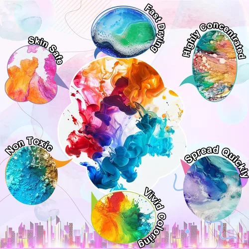 Miniatura 3 de Tinta de alcohol – 12 tintas de alcohol de colores vibrantes para resina, pigmento de color de resina altamente concentrada de secado rápido