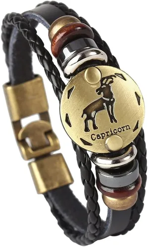 Miniatura 19 de Hamoery Pulsera de cuero de aleación punk para Constellation trenzada pulsera pulsera brazalete