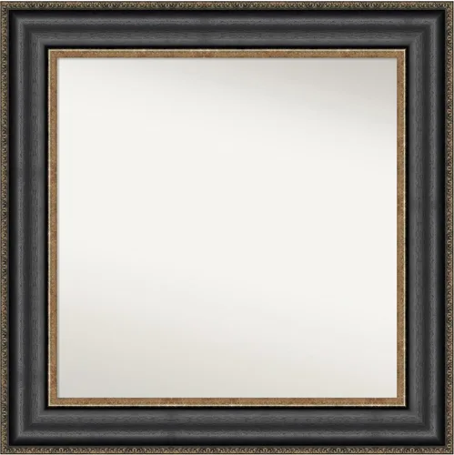 Miniatura 468 de Amanti Art Espejo personalizado, espejo de baño negro puente, espejo de pared o espejo de tocador de baño sobre el fregadero (26 x 26 pulgadas)
