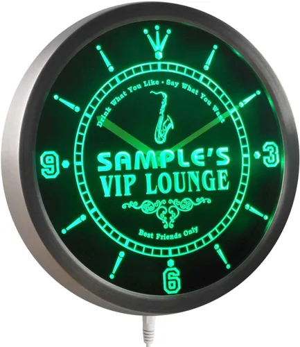 Miniatura 4 de AdvPro ncqi-tm - Reloj de pared LED personalizado con letrero de neón personalizado para el mejor amigo