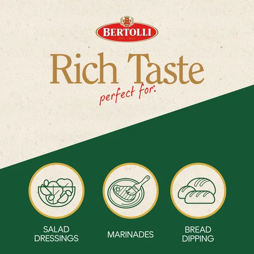 Miniatura 5 de Bertolli Extra Virgen Aderezo y Rocío Sabor Intenso, Perfecto para aderezos de ensalada, marinadas y para mojar pan, Naturalmente Libre de Gluten