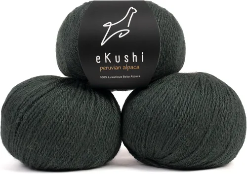 Miniatura 12 de 100% Hilo de Alpaca para Bebé para Tejer y Ganchillo - Juego de 3 Madejas de Hilo Premium DK - Ligero, Hipoalergénico y Térmico Hecho en Perú - N010