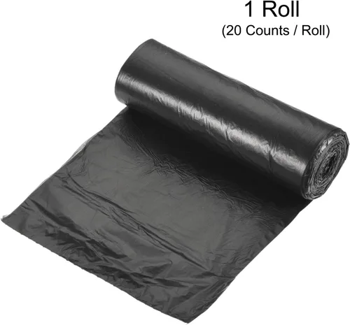 Miniatura 3 de MECCANIXITY Bolsas de basura pequeñas de 2 a 4 galones para cocina, oficina, baño, dormitorio, color negro, 20 unidades por rollo
