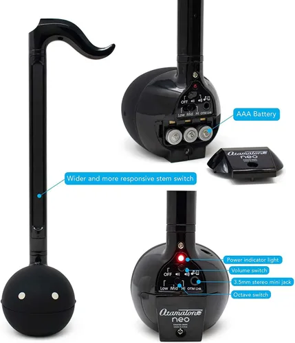 Miniatura 3 de Otamatone Regular Negro & Black [Versión japonesa] #1 Instrumento musical de Japón Juguete para niños y adultos