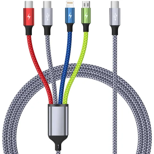 Miniatura 17 de Cable de carga múltiple USB C Splitter 1 paquete, cable de carga USB A/C a USB C, cable de carga dual tipo C, cable de carga múltiple 4 en 2 con 4