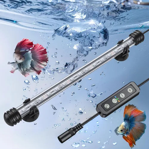 Miniatura 12 de Pawfly Luz LED para Acuario de 1.8 W, Luz Submersible de 7.5 Pulgadas Bajo el Agua para Tanque de Peces con Temporizador de Encendido/Apagado