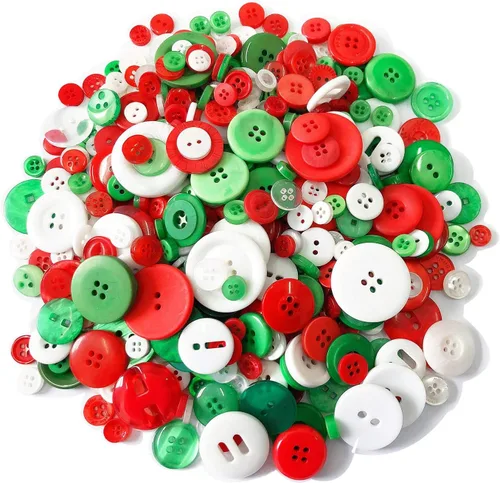 Miniatura 9 de Greentime 1400-1500 botones de resina, botones de costura, varios tamaños para decoraciones de fiesta de Navidad, costura, bricolaje, pintura