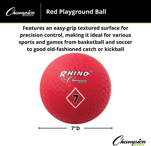 Miniatura 3 de Champion Sports Playground Ball – Durable High-Bounce Ball, Sizes 5", 6", 7", 10", 13" & 16" for Gym, Recess & Play