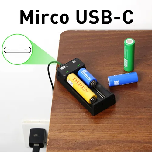 Miniatura 5 de IMREN Cargador de batería 18650, cargador de batería de 3.7 V para batería de iones de litio de 3.7 voltios 18650 18350 18500 16340 14500 20700