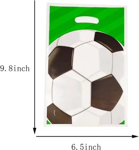 Miniatura 4 de 30 bolsas de regalo de fútbol para fiestas de cumpleaños de niños, bolsas de dulces para regalos de fiesta temática de fútbol
