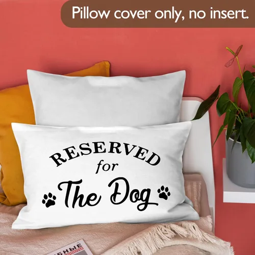 Miniatura 3 de Burosev Reservado para el perro, fundas de almohada suaves reversibles de doble cara, divertida pata de mascota This is My Spot, decoración