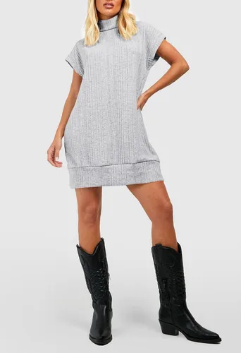 Miniatura 2 de Viottiset Vestido de suéter de gran tamaño con cuello alto para mujer, sin mangas, acanalado, tipo túnica, chaleco