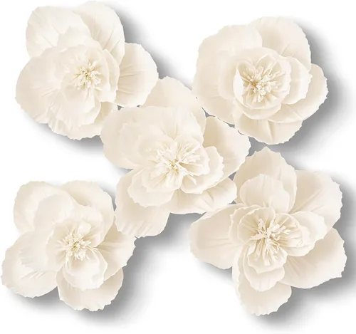 Miniatura 15 de Decoración de flores de papel crepé para pared, flores para decoración de boda, decoración de fondo de flores, baby shower, fiesta de cumpleaños
