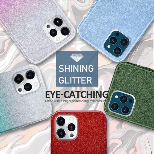 Miniatura 7 de MATEPROX - Funda compatible con iPhone 12 Pro y iPhone 12, carcasas con brillantinay para niñas y mujeres.