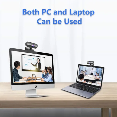 Miniatura 5 de Cámara web para PC con micrófono, cámara web Full HD 1080P para transmisión para Mac Laptop, cámara de computadora externa USB para escritorio, Negro