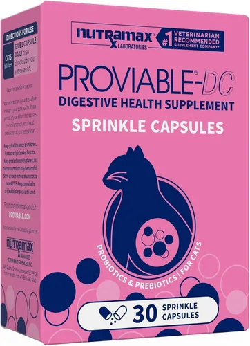 Nutramax Proviable Probióticos para Perros y Gatos, Suplemento Diario para la Salud Digestiva con Múltiples Cepas de Bacterias, Probióticos para