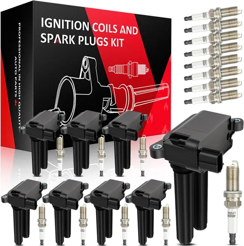 SCITOO 8 bobinas de encendido con 16 bujías de iridio para Chrysler para Dodge para Ram para Jeep 300 Aspen Challenger Durango Magnum Charger