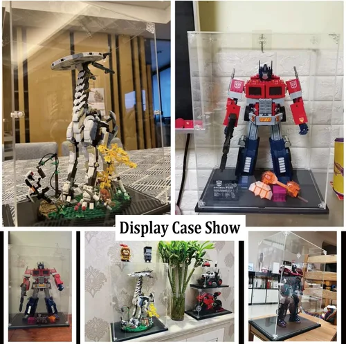 Miniatura 3 de Vitrina para Lego 10302 76989 43230 - Caja de exhibición de acrílico transparente para modelo Optimus Prime/Tallneck/Cámara, 11.8x7.8x15.7 pulgadas