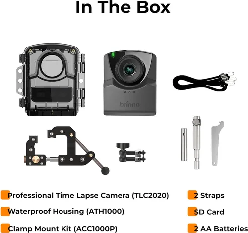 Miniatura 7 de Brinno Paquete de construcción TLC2020, cámaras de lapso de tiempo con carcasa impermeable ATH1000 y abrazadera de montaje ACC1000P – HDR FHD, 2