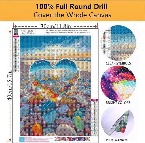 Miniatura 6 de Mowana Kits de arte de diamantes de mar para adultos, paquete de 6 – Kits de pintura de diamantes de playa para adultos, escenas de naturaleza, arte