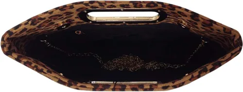 Miniatura 4 de JNB Embrague de leopardo pequeño con asa superior de ante sintético