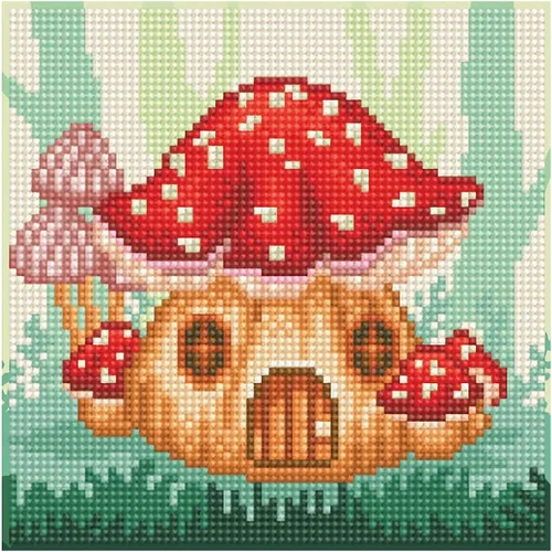 Miniatura 24 de DIAMOND ART BY LEISURE ARTS Kits de pintura de diamantes para adultos, abeja principiante de 8 x 8 pulgadas