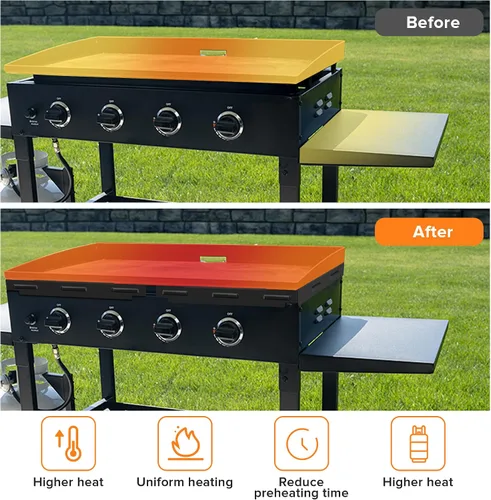 Miniatura 5 de Protectores de viento para parrilla Blackstone de 36 pulgadas, pantalla magnética de acero inoxidable para parrilla Blackstone, accesorios
