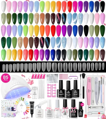 Miniatura 15 de Beetles - Kit de esmalte de uñas de gel de 36 colores, juego de esmalte de gel pastel de verano con capa base, capa superior brillante y pegamento