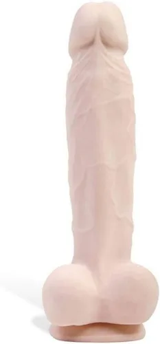 Miniatura 3 de Adam & Eve Consolador True Feel, pene grande y realista con ventosa, silicona suave de doble capa y aspecto realista, impermeable, fácil de limpiar