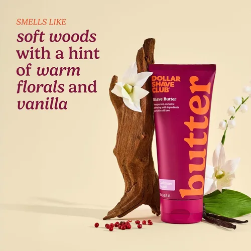 Miniatura 6 de Dollar Shave Club Para mujeres Paquete de 2 mantequilla de afeitar Santal de cachemira (6 onzas líquidas) Crema de afeitar translúcida